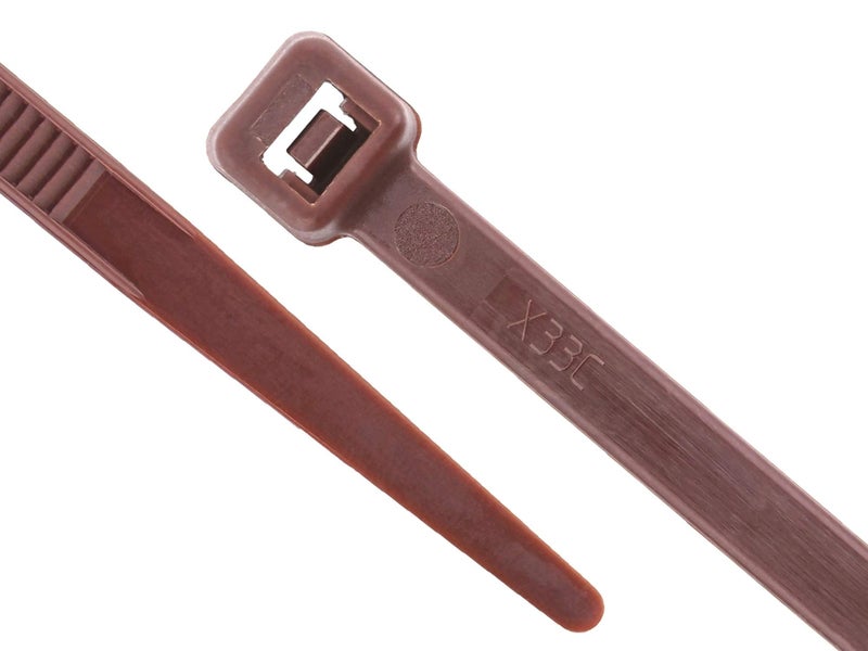 SECURE CABLETIES Secure 8 Inch Brown 50 lb Standard Nylon Cable Tie - 100 Pack - Image 2